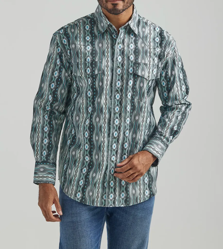 112318602 - Wrangler Men's checotah Pearl -Snapped Shirt