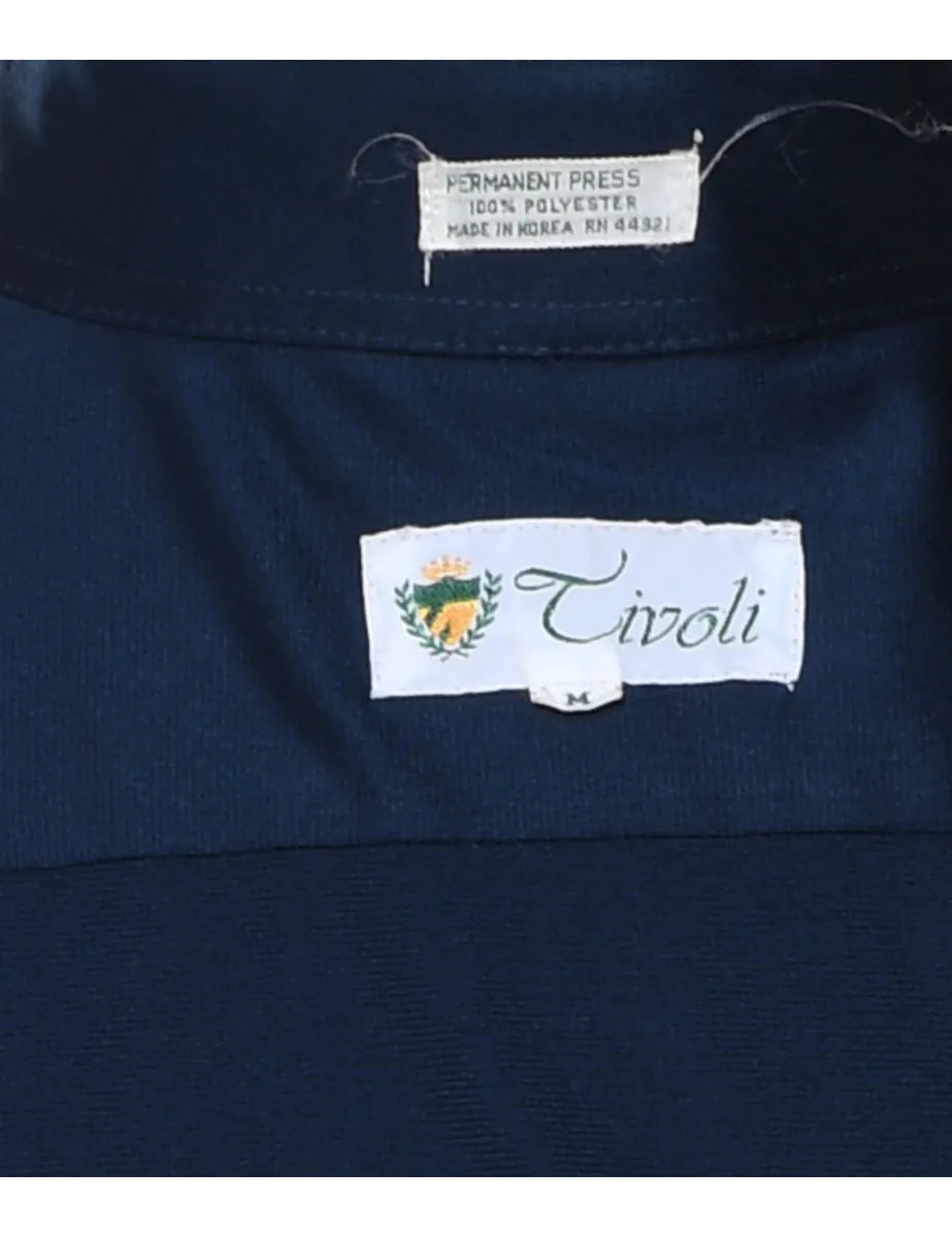 1970s Navy Short-Sleeve Shirt - M
