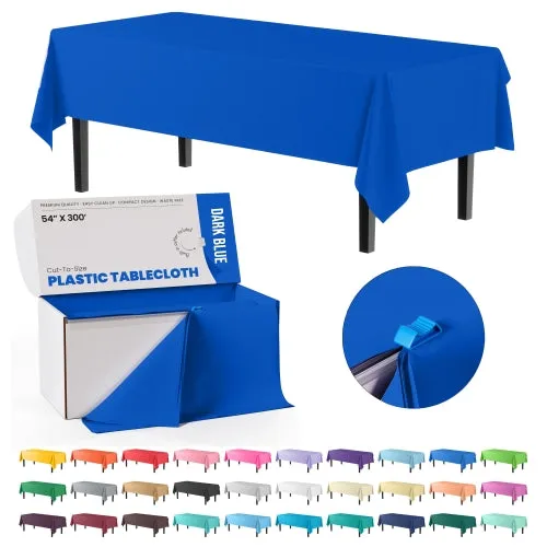 54 In. x 300 Ft. Cut To Size Table Roll | Dark Blue