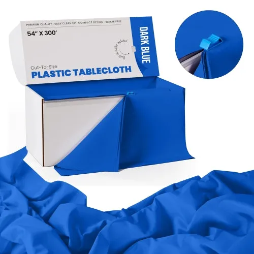 54 In. x 300 Ft. Cut To Size Table Roll | Dark Blue