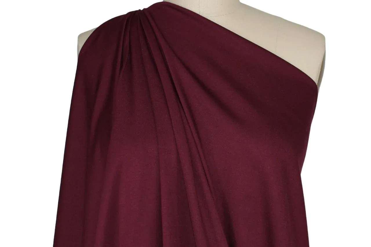 Almost 2 1/4 yards of Designer Rayon Double Knit - Red Red Wine