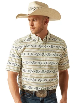 Ariat 10054816 Mens Christopher Classic Short Sleeve Shirt Mint