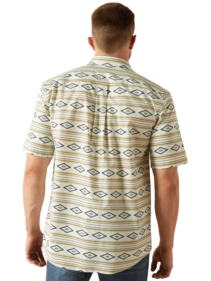 Ariat 10054816 Mens Christopher Classic Short Sleeve Shirt Mint
