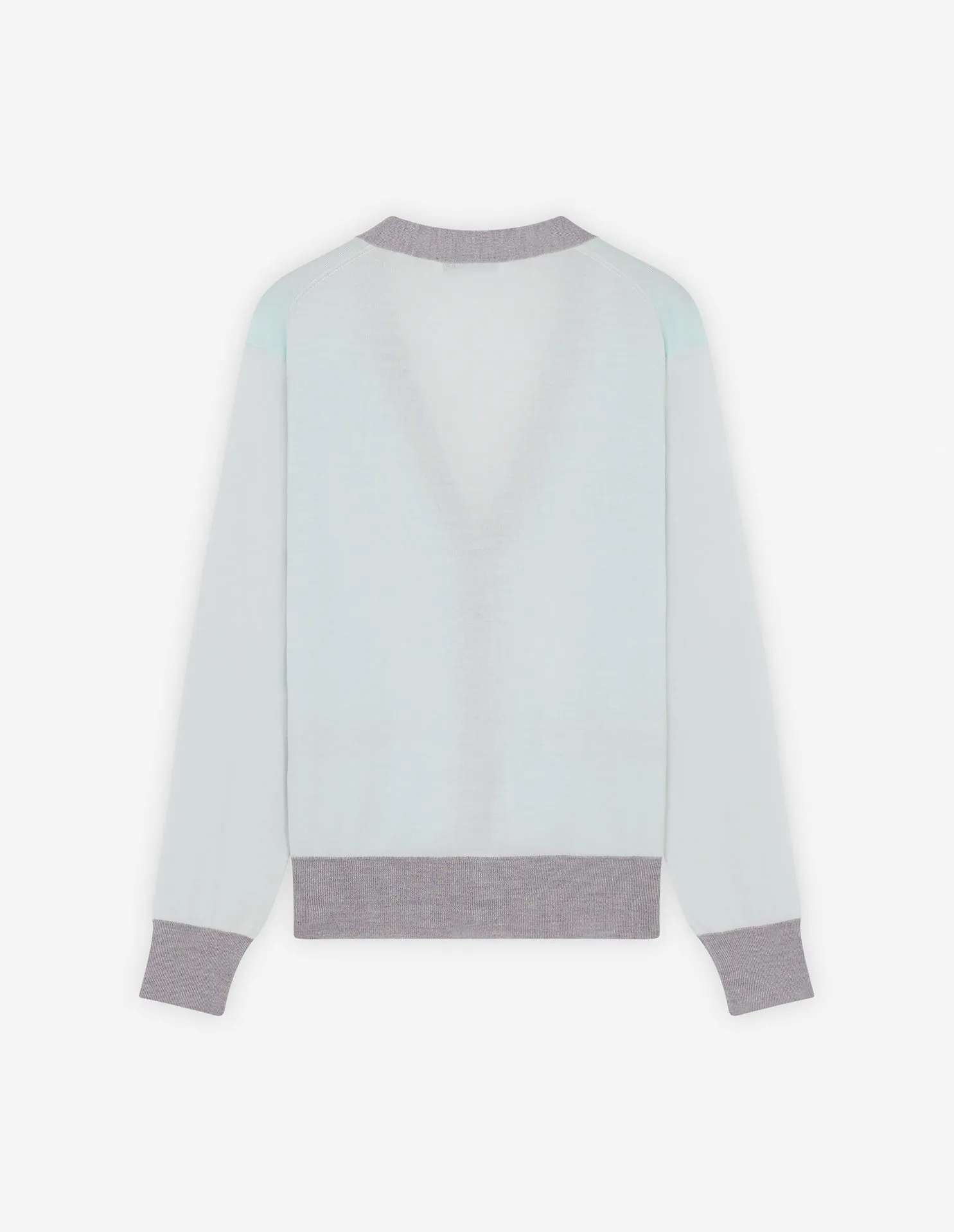 BABY FOX PATCH COLOR BLOCK CARDIGAN