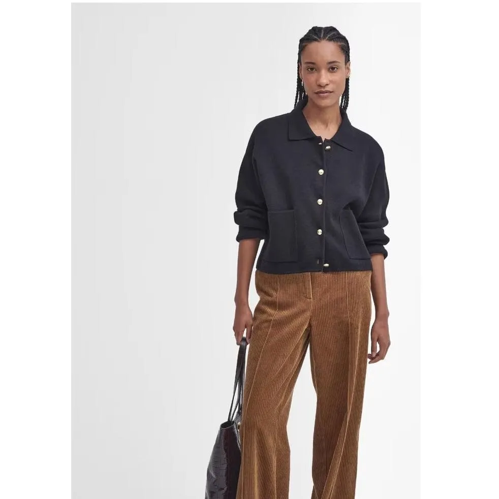 Barbour Noelle Knitted Cardigan In Black