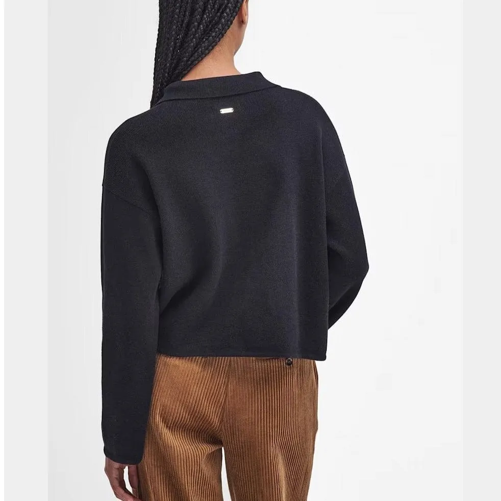 Barbour Noelle Knitted Cardigan In Black