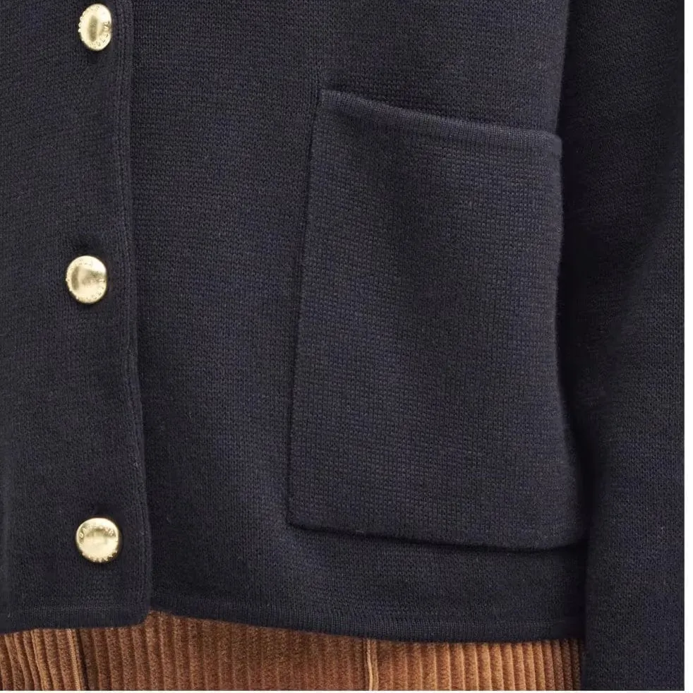 Barbour Noelle Knitted Cardigan In Black
