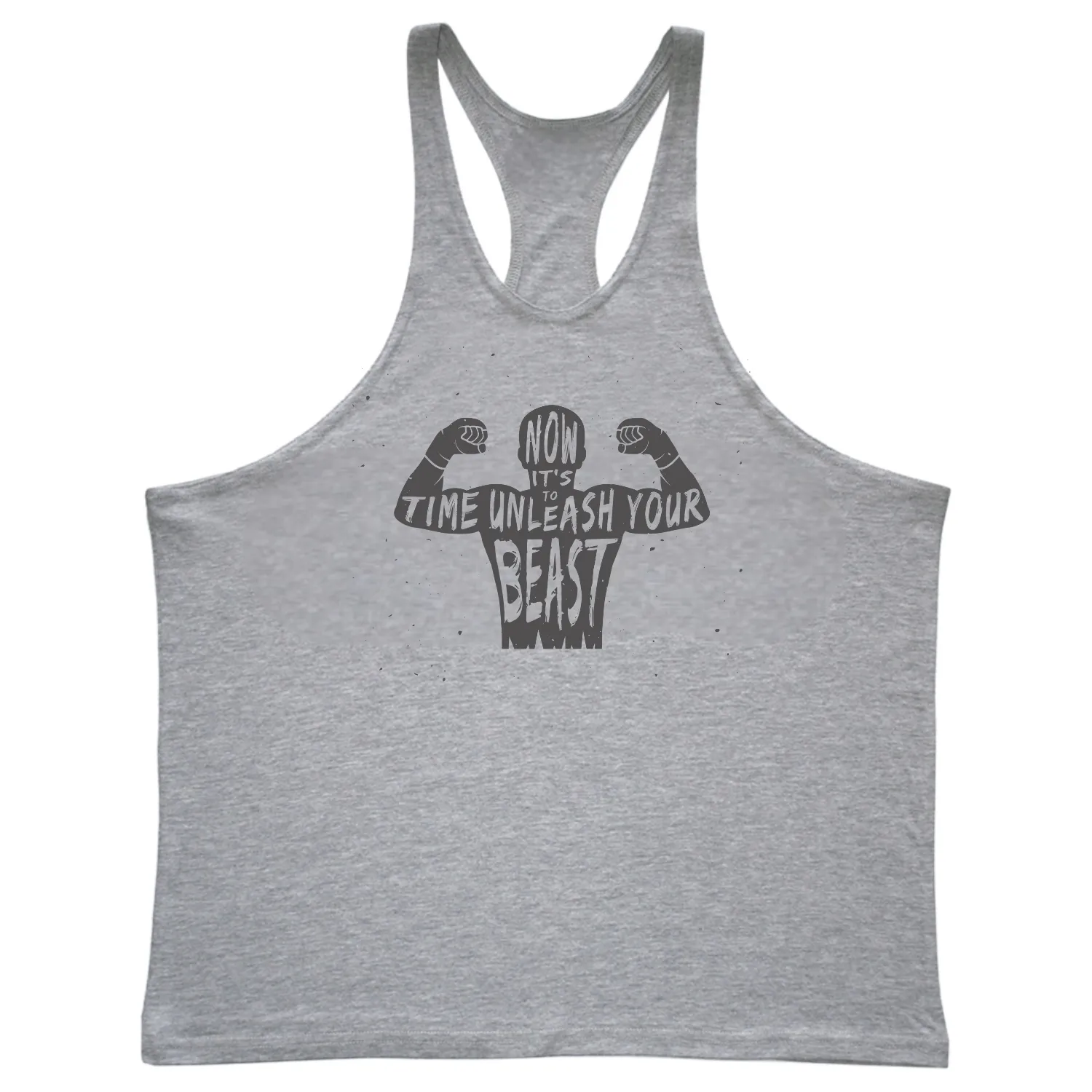 BEAST MODE Graphic Stringer Tank Tops for Working out