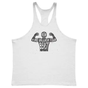 BEAST MODE Graphic Stringer Tank Tops for Working out