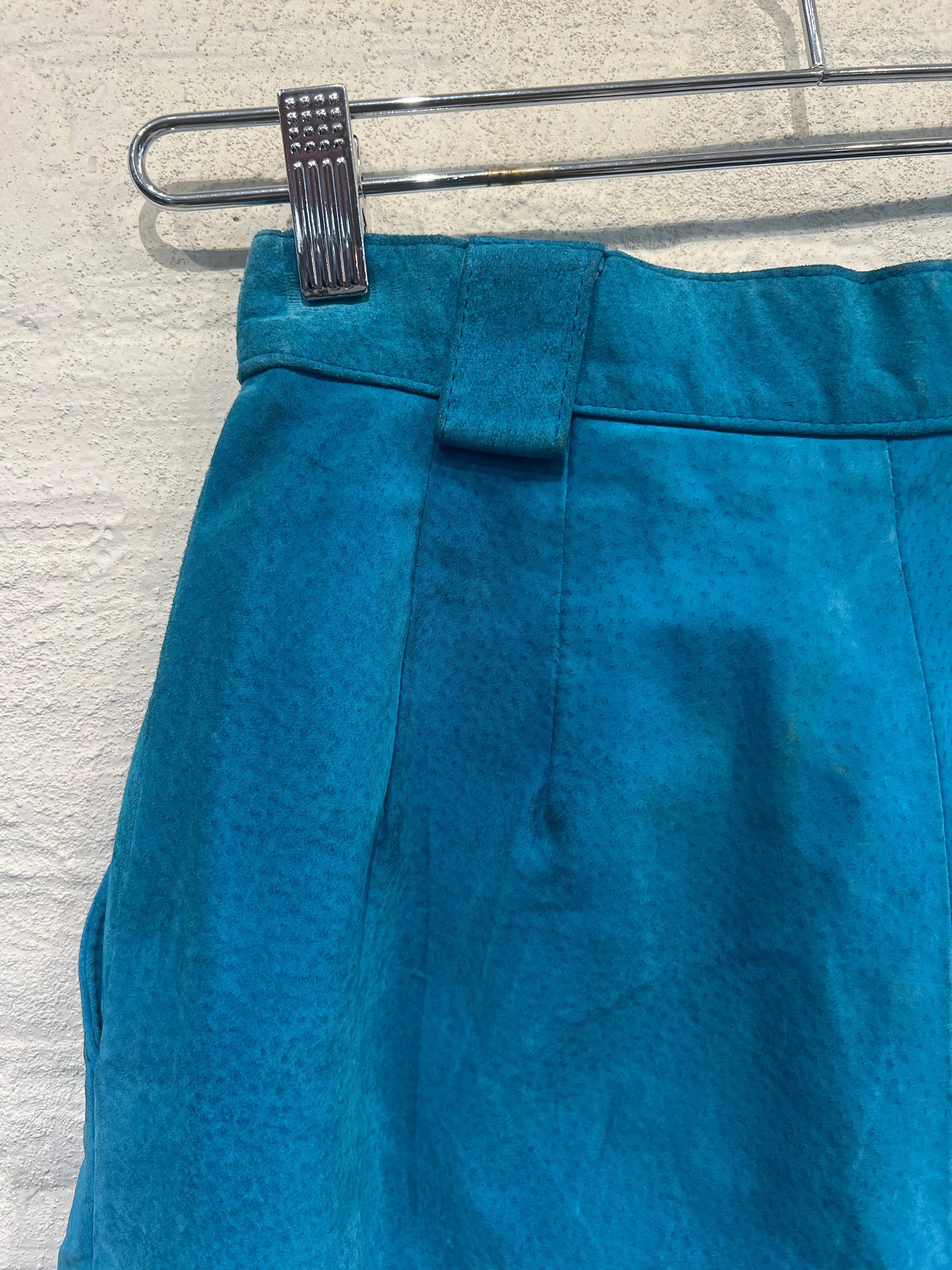 Blue Suede Shorts -Vintage Used