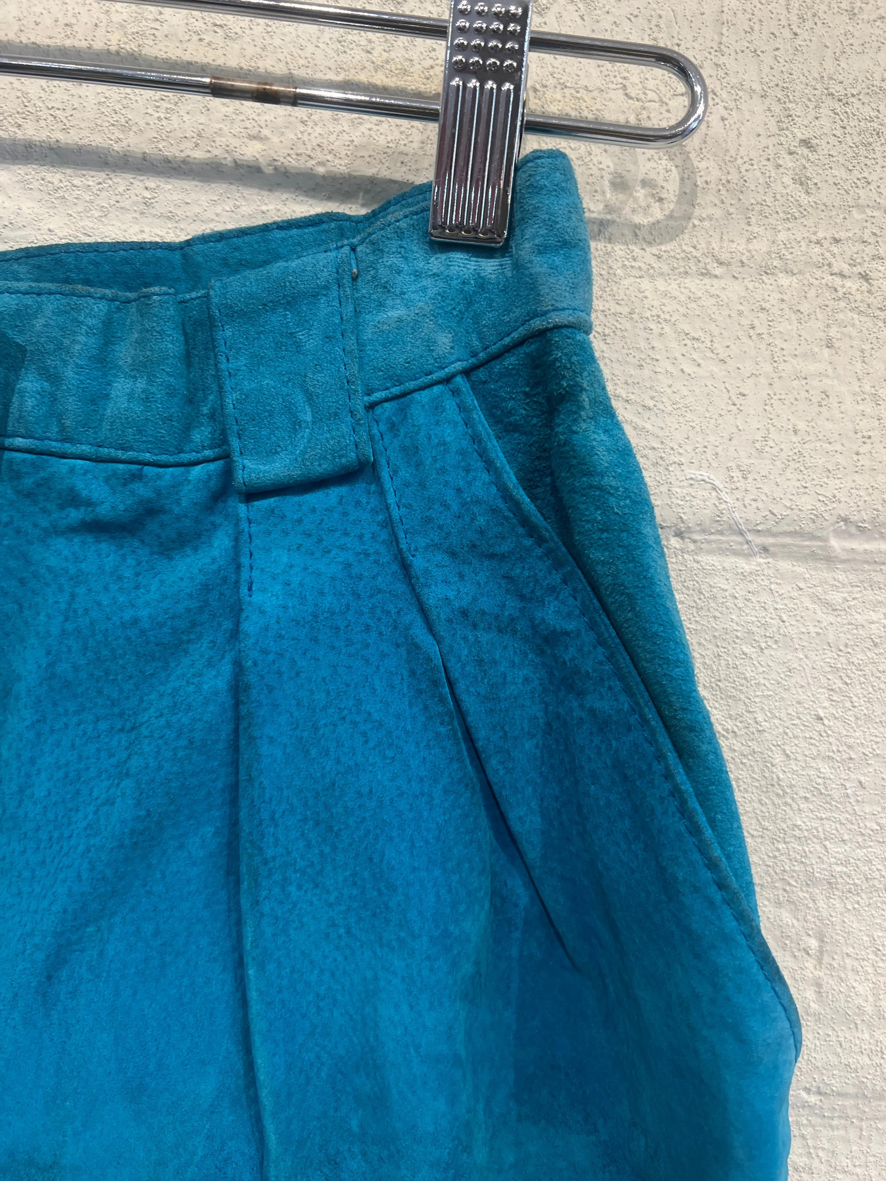 Blue Suede Shorts -Vintage Used