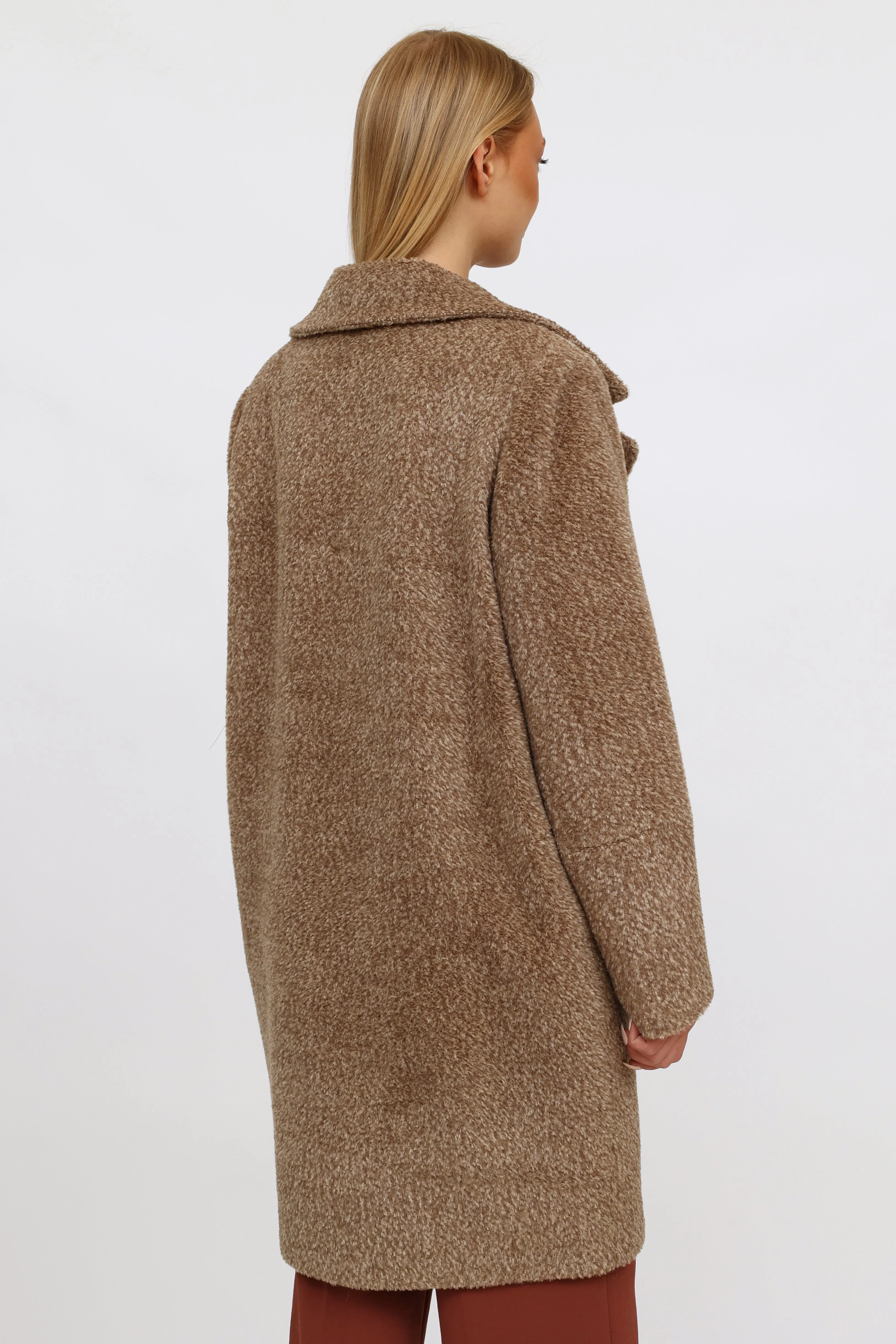 Brown Wool Double Breasted Jacket
