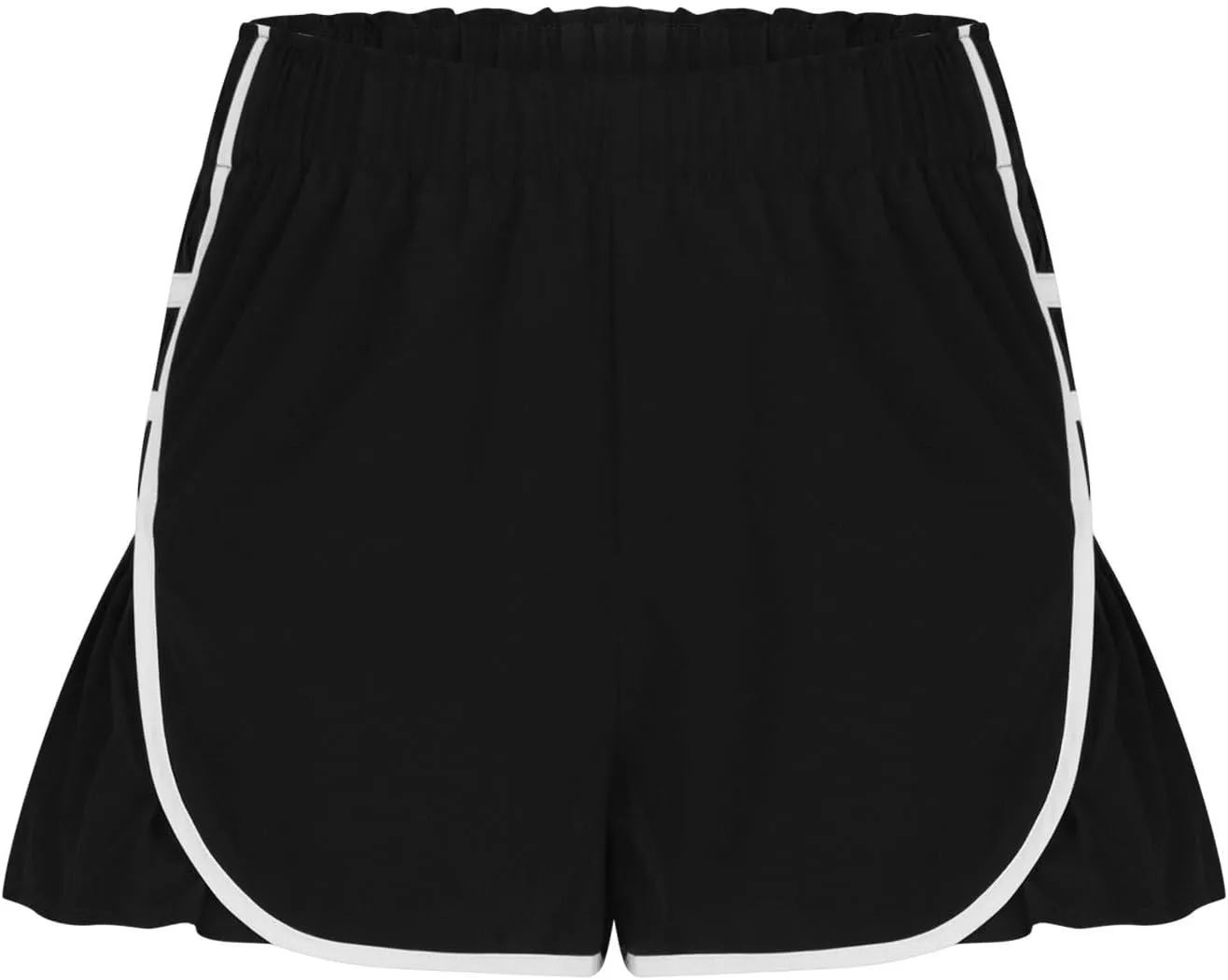 Casual Elastic High Waisted Wide Leg Shorts Summer Quick Dry Baggy Hem Skirt Shorts for Outdoor Athletic Running Sports
