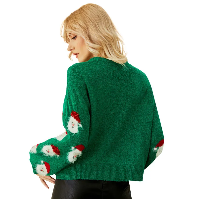 Christmas Santa Claus Pattern Pullover Sweaters Funny Ugly Christmas Sweater