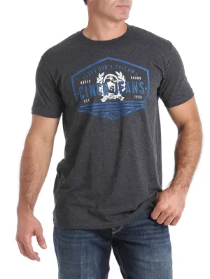 Cinch MTT1690374 Mens Classic Logo Tee Black Heather