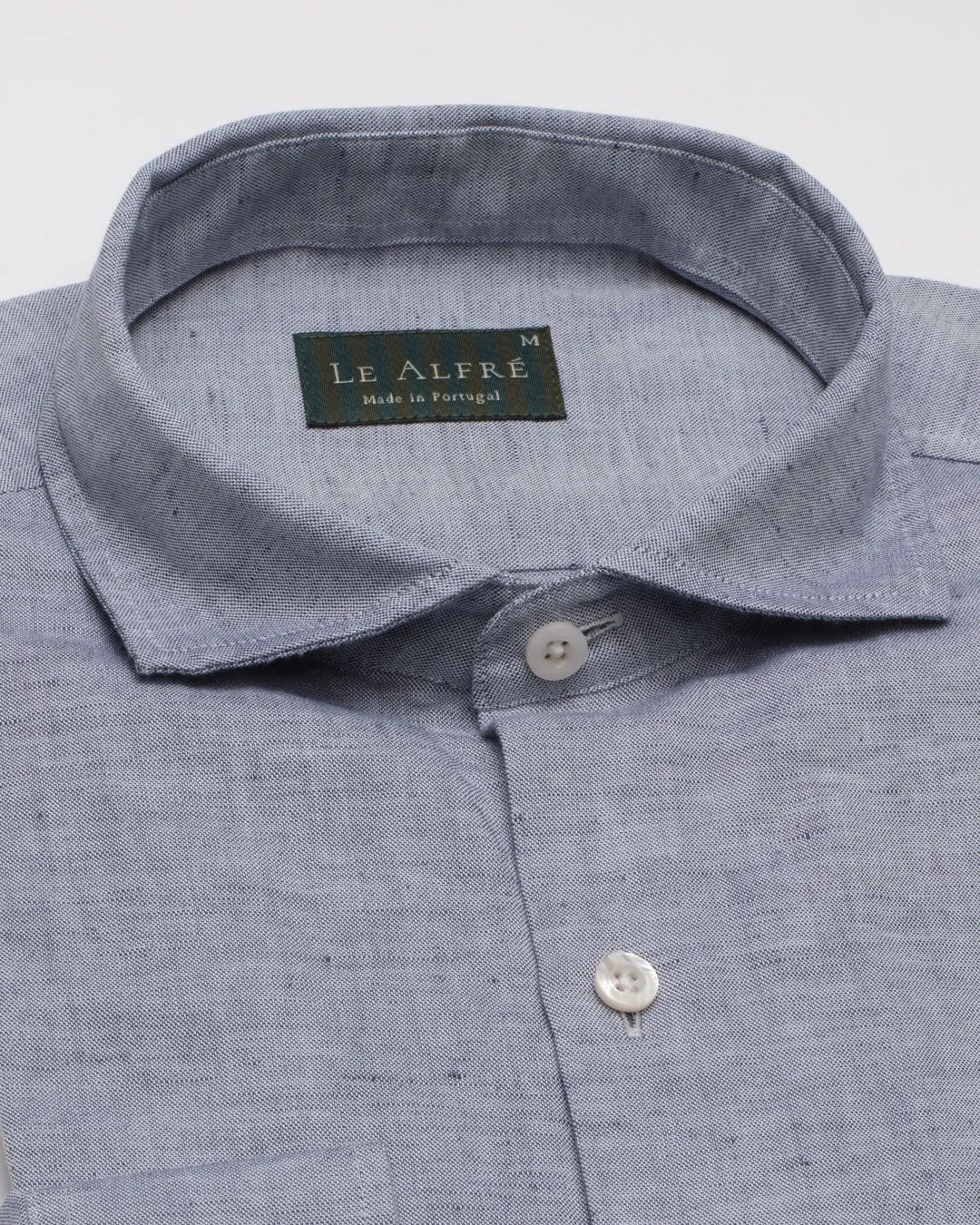 Classic Asphalt Black Linen-Blend Shirt