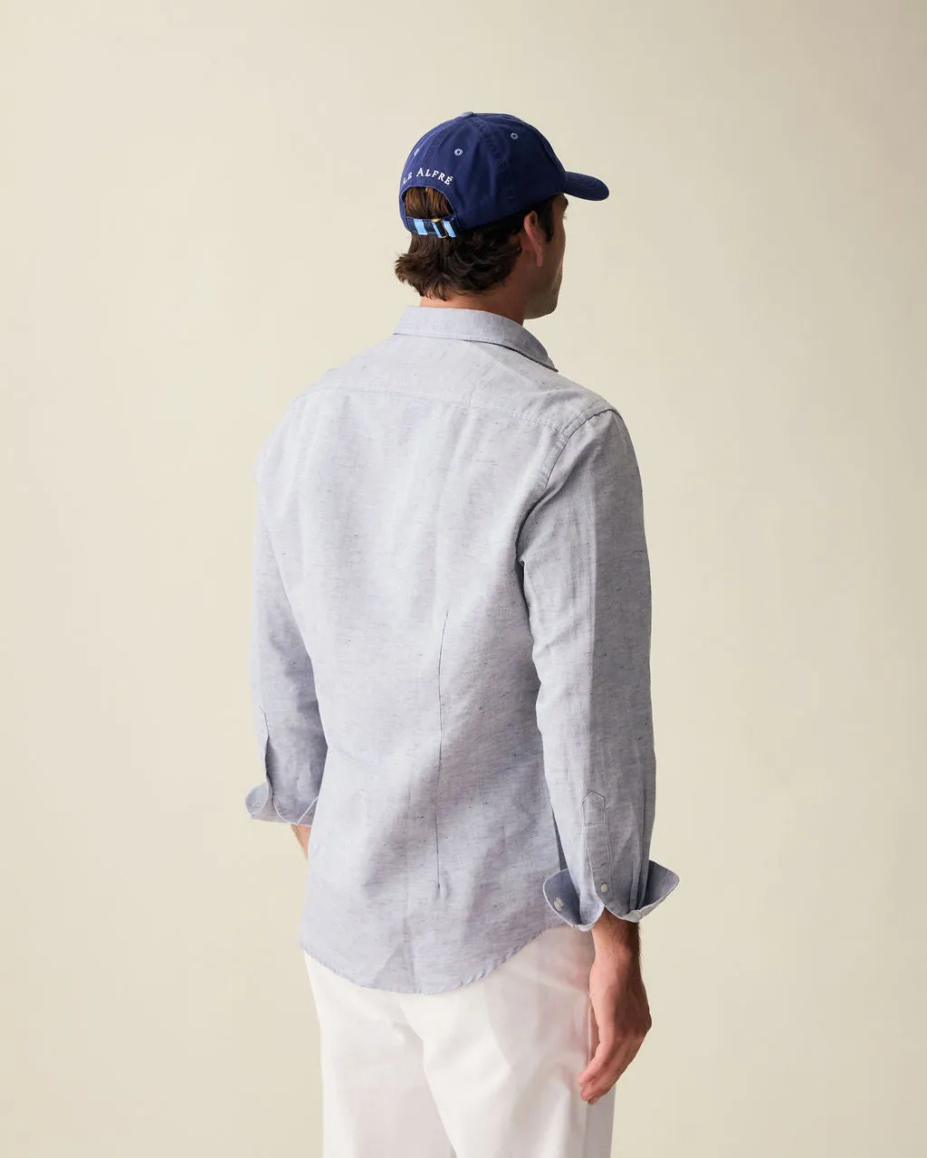 Classic Asphalt Black Linen-Blend Shirt