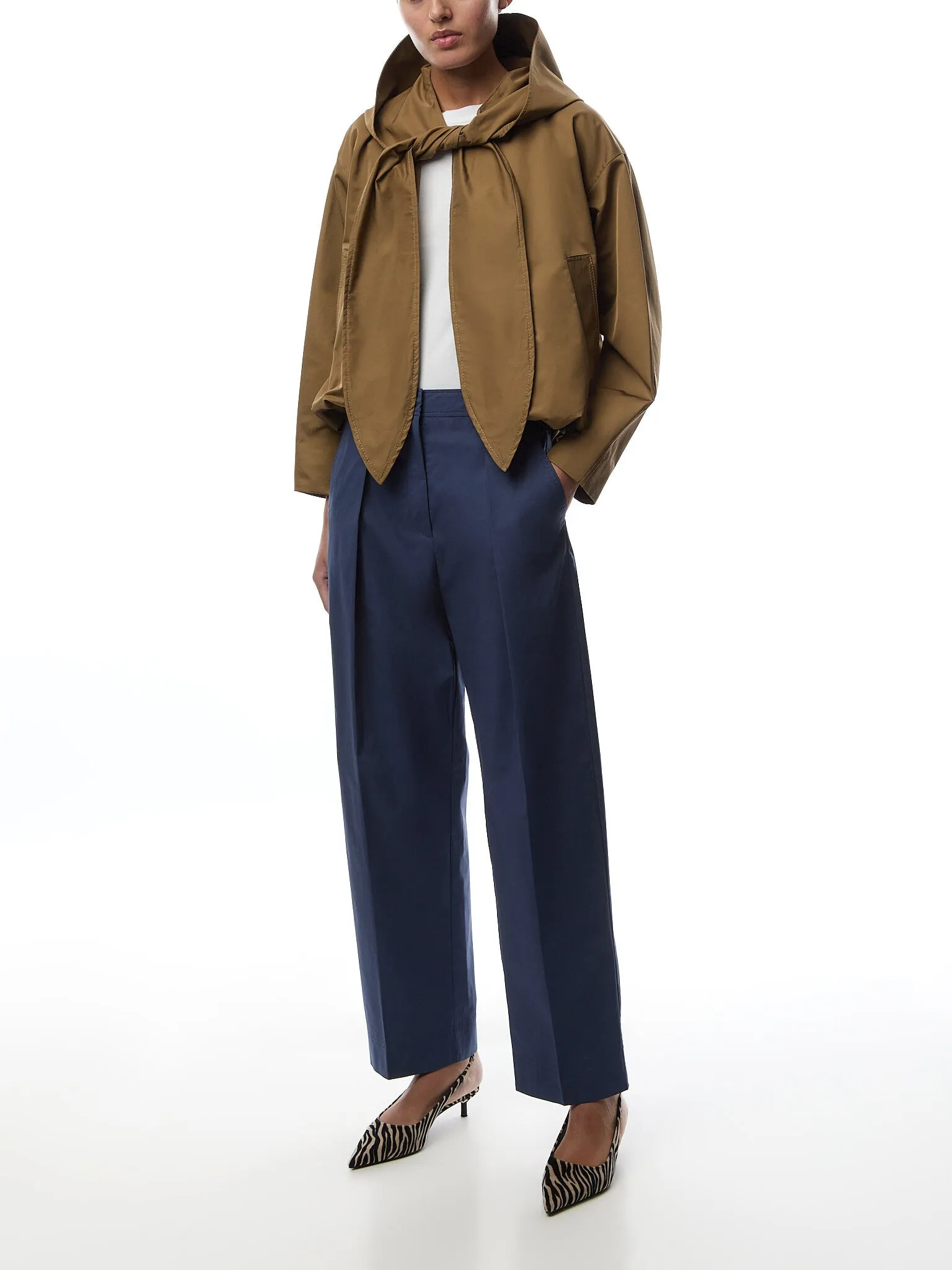 Colbert Poplin Relaxed Trouser Navy
