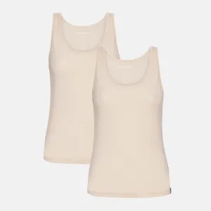 Creme Bambus Tank Top 2-Pak