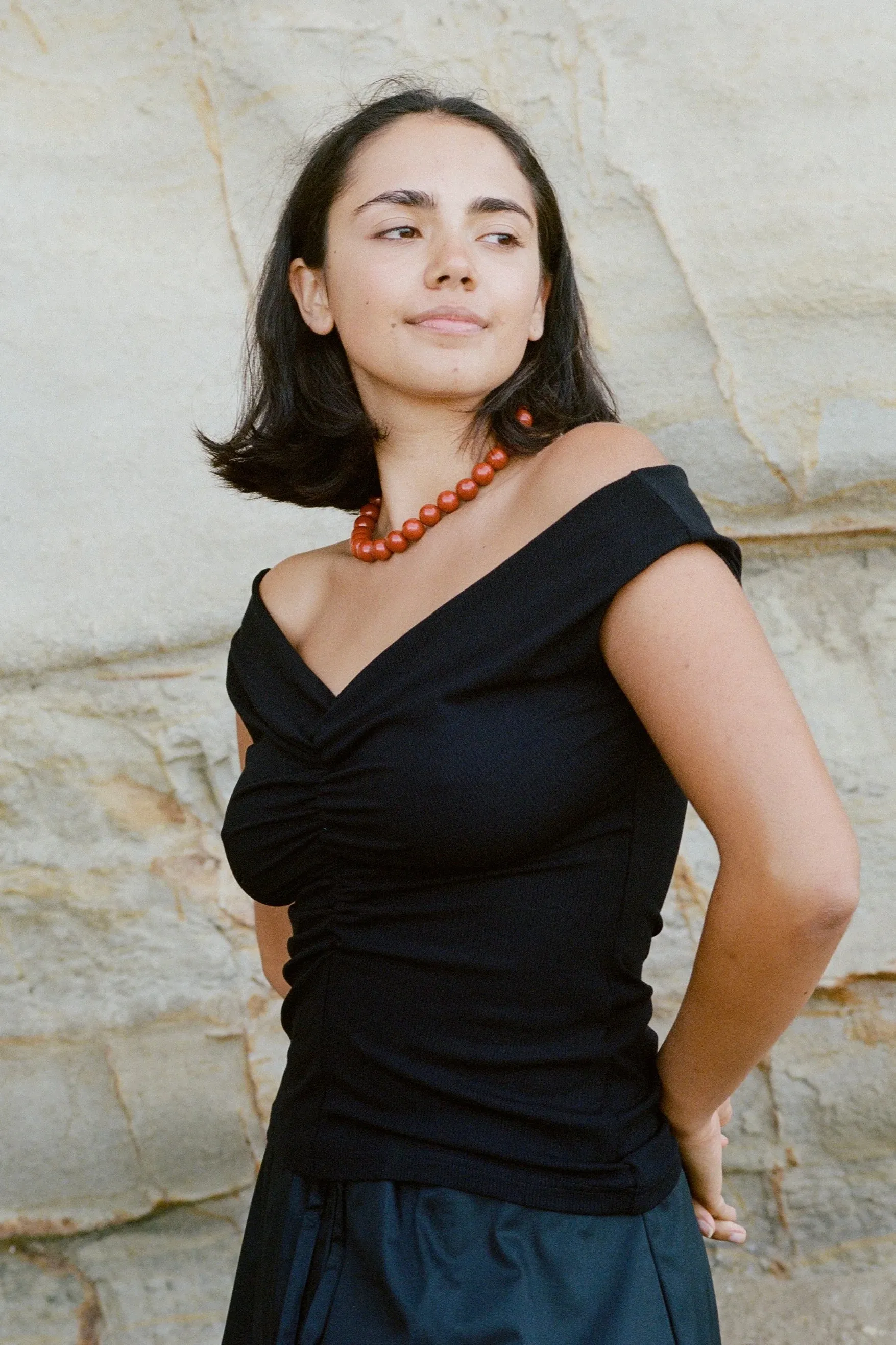 Dominique Healy - Niveah Tee, Black Rib