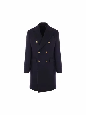 Double-Breasted Wool Cashmere Coat