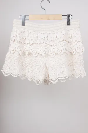 Elastic crochet summer shorts