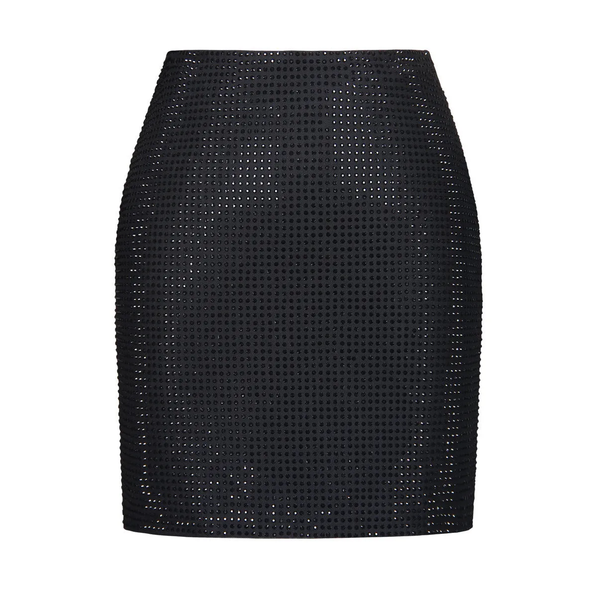Elegant 2 pc Mesh Rhinestone Shirt and Skirt Set