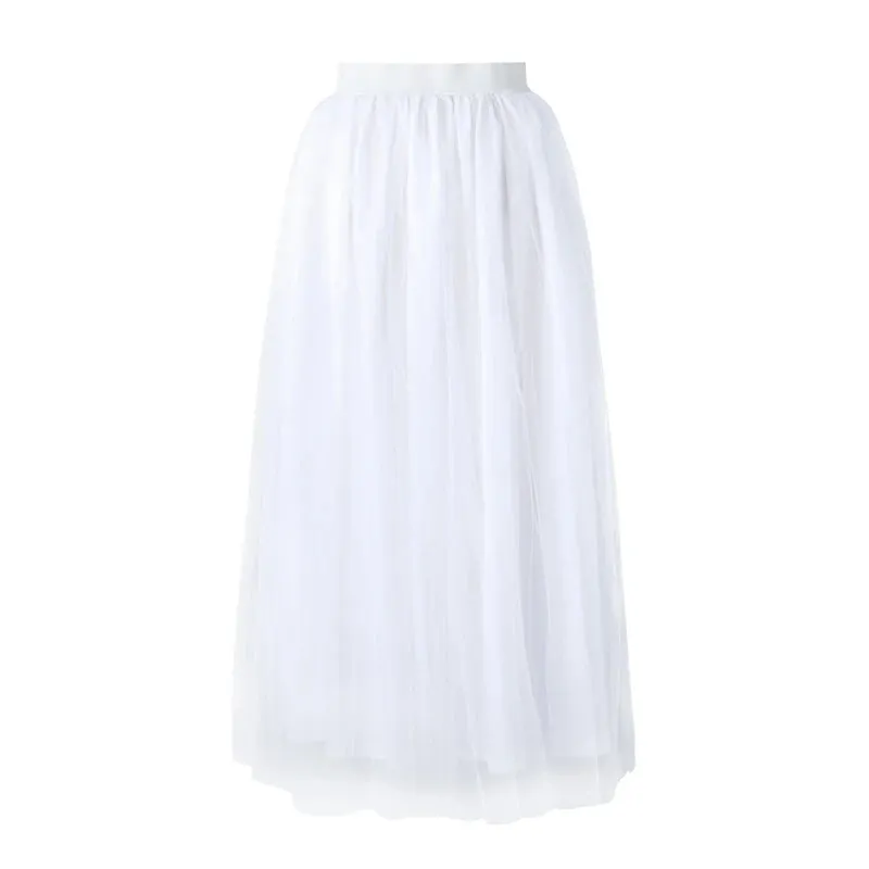 Elegant Tulle Tutu High Waist Party A-Line Puffy Skirt
