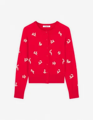 FANCY FOX EMBROIDERED CARDIGAN