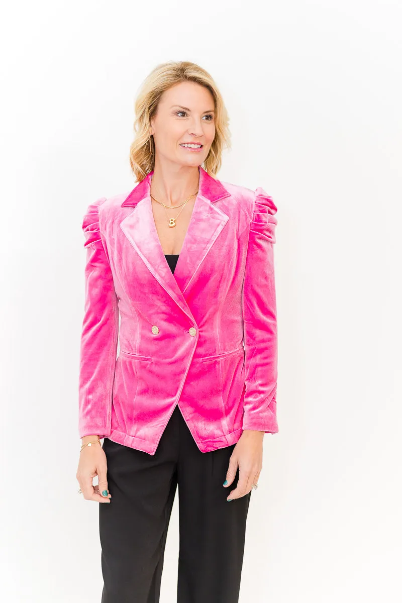 FINAL SALE Bradshaw Blazer in Fuchsia Fedora