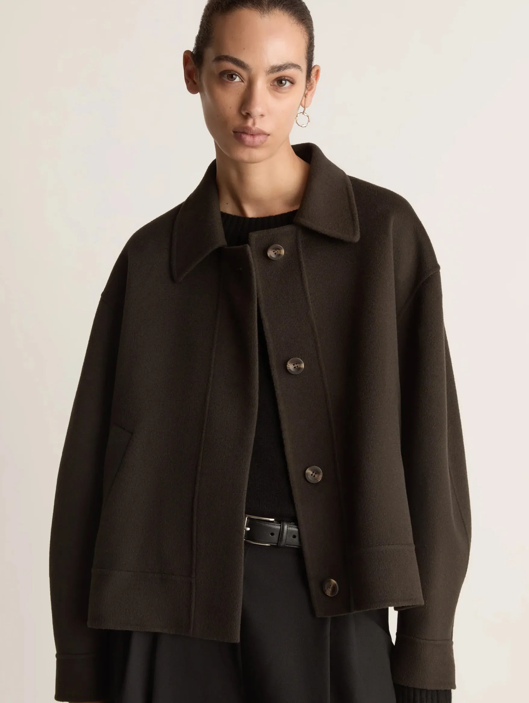 Florentine Cashmere Jacket in Cacao
