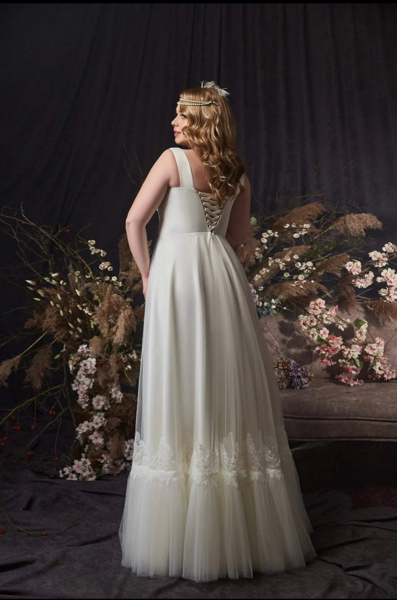 Fronted White Wedding Dress