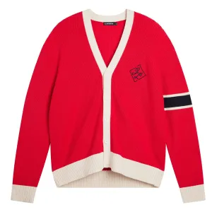 Gerard Jacquard Cardigan Fiery Red - SS23