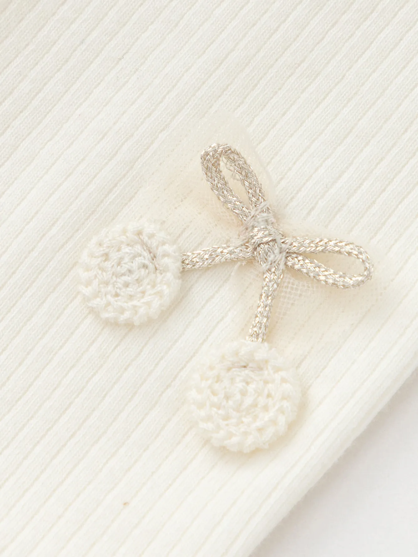 Girl Baby Clothes Off-White Bow Legging