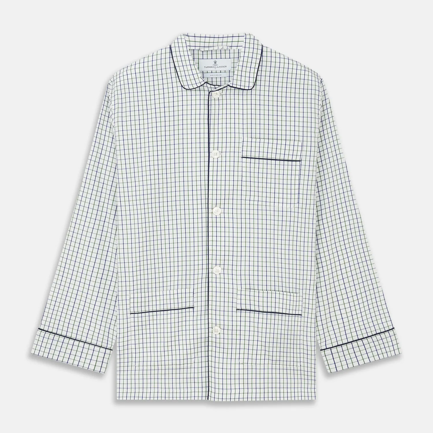 Green and Blue Check Cotton Hyde Pyjama Set