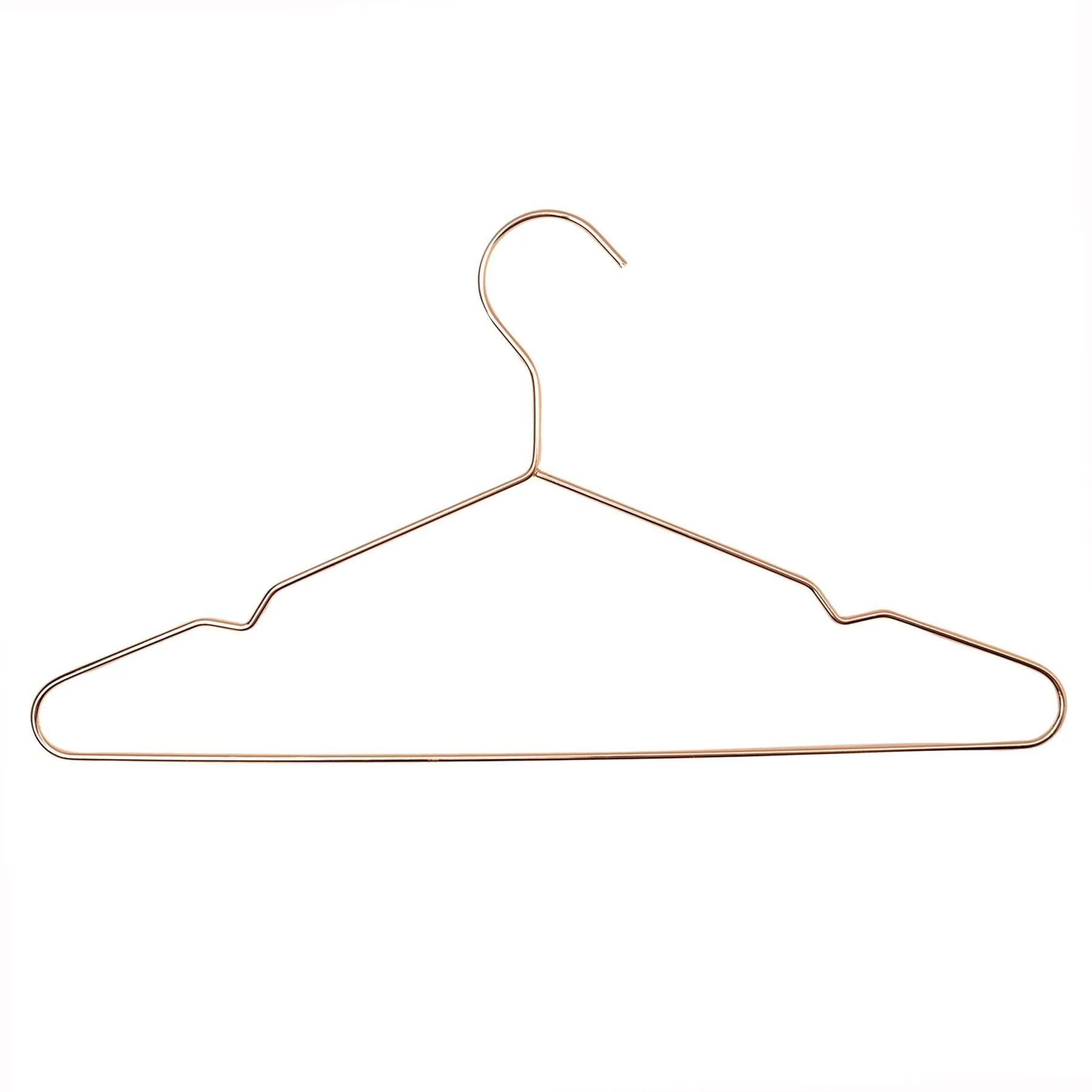 Harbour Housewares Metal Wire Clothes Hanger - Rose Gold
