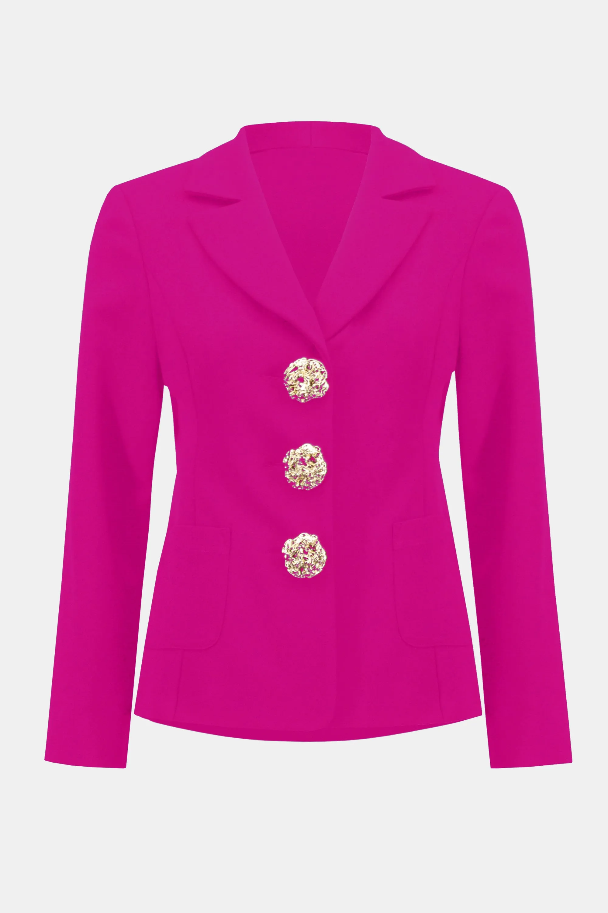 Joseph Ribkoff Pink Scuba Crepe Fitted Blazer