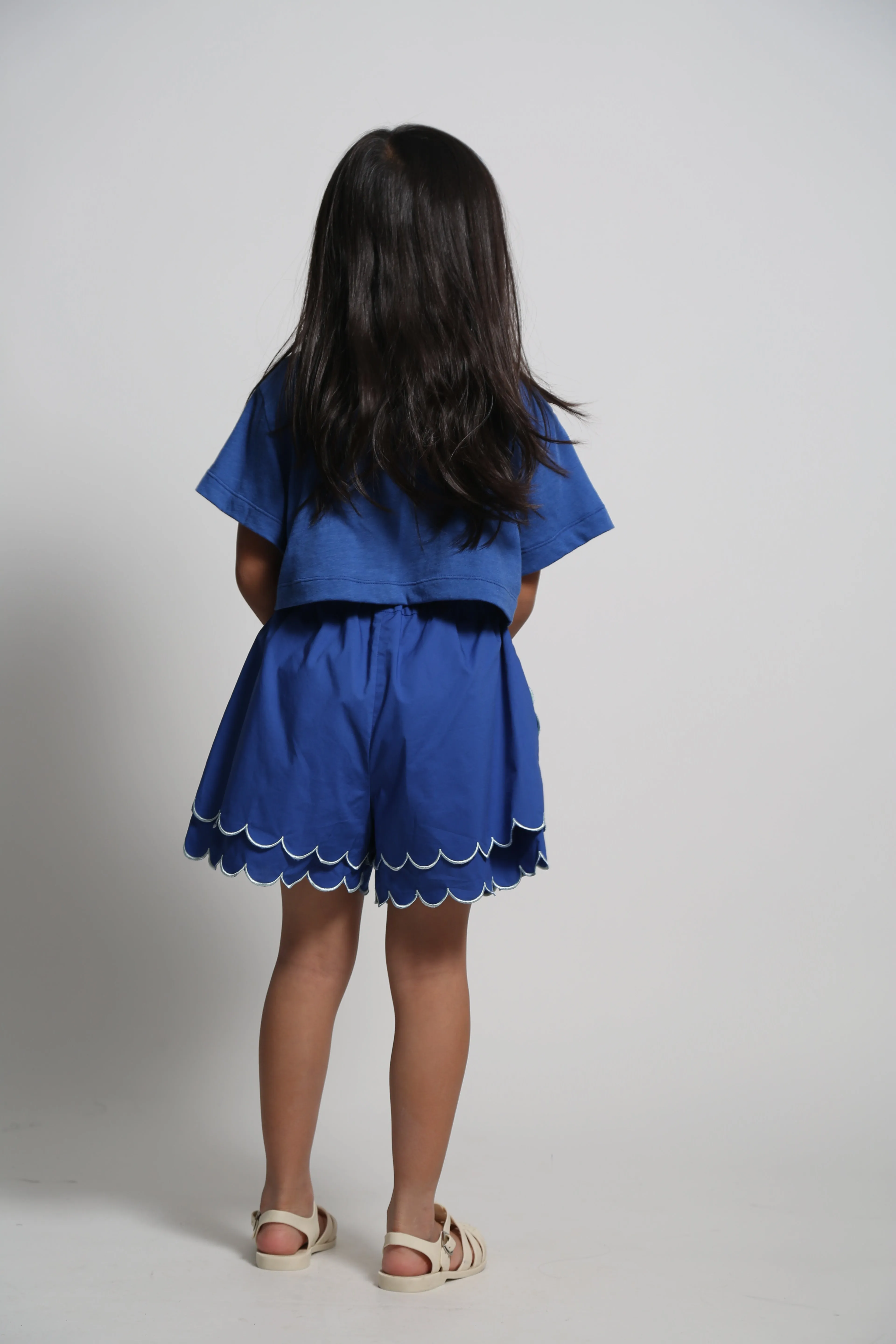 LAUREL SCALLOPED SUMMER SHORTS