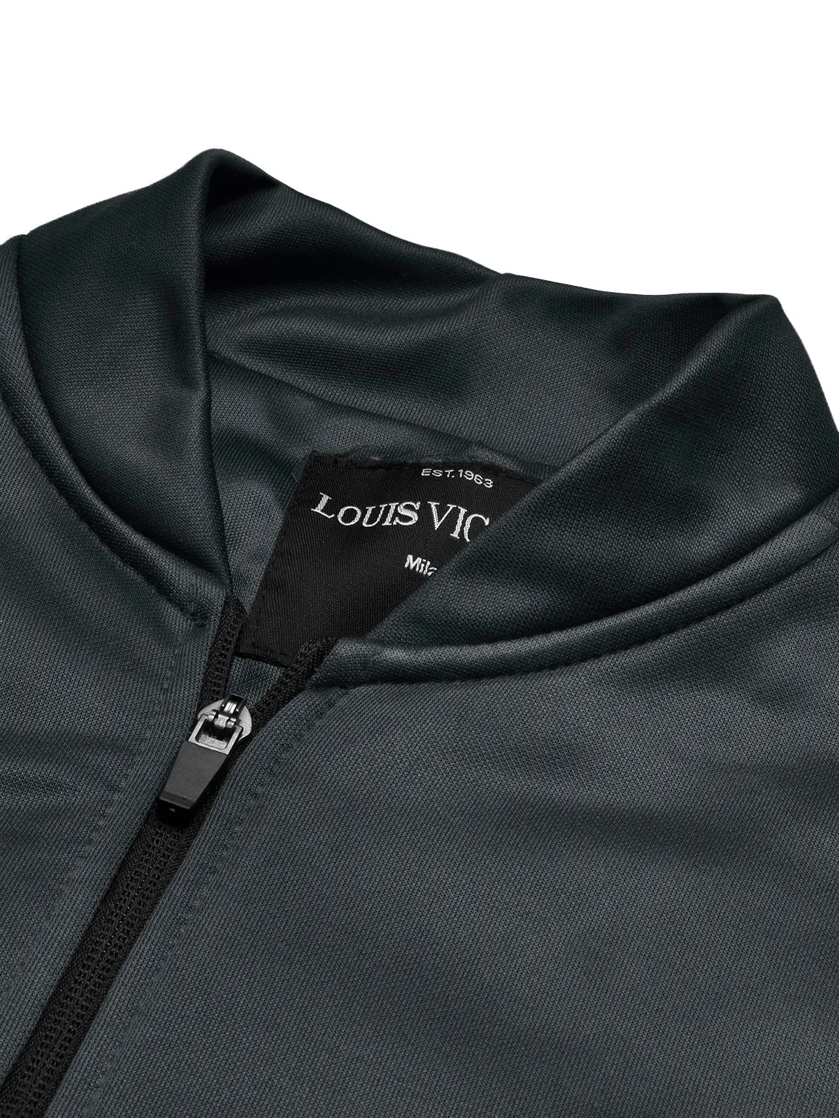 Louis Vicaci Zipper Inner Fur Bomber Jacket For Men-Dark Grey-SP1021/RT2181