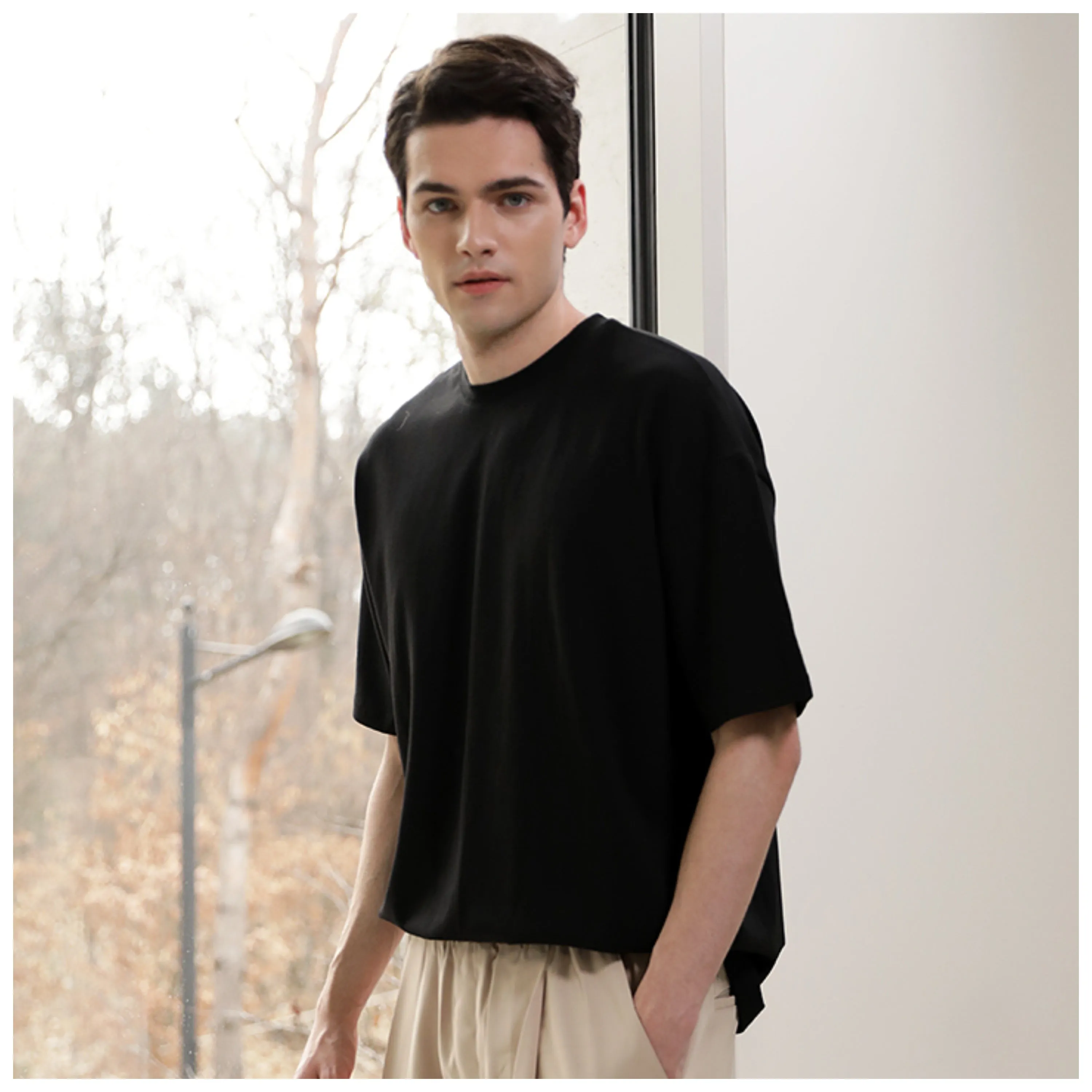 Luxe Comfort, Cotton Modal Blend Anyone Over Fit Short Sleeve T-Shirt First Collection