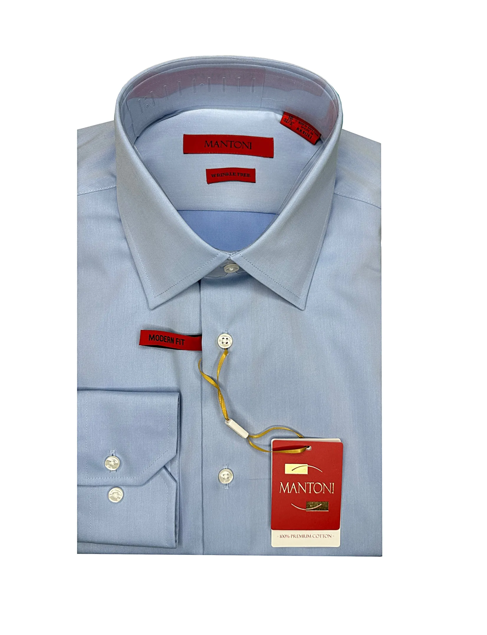 Mantoni - Dress Shirt - Blue