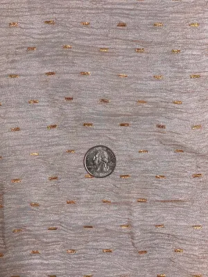 Mauve Speckled Metallic Crushed Organza Fabric