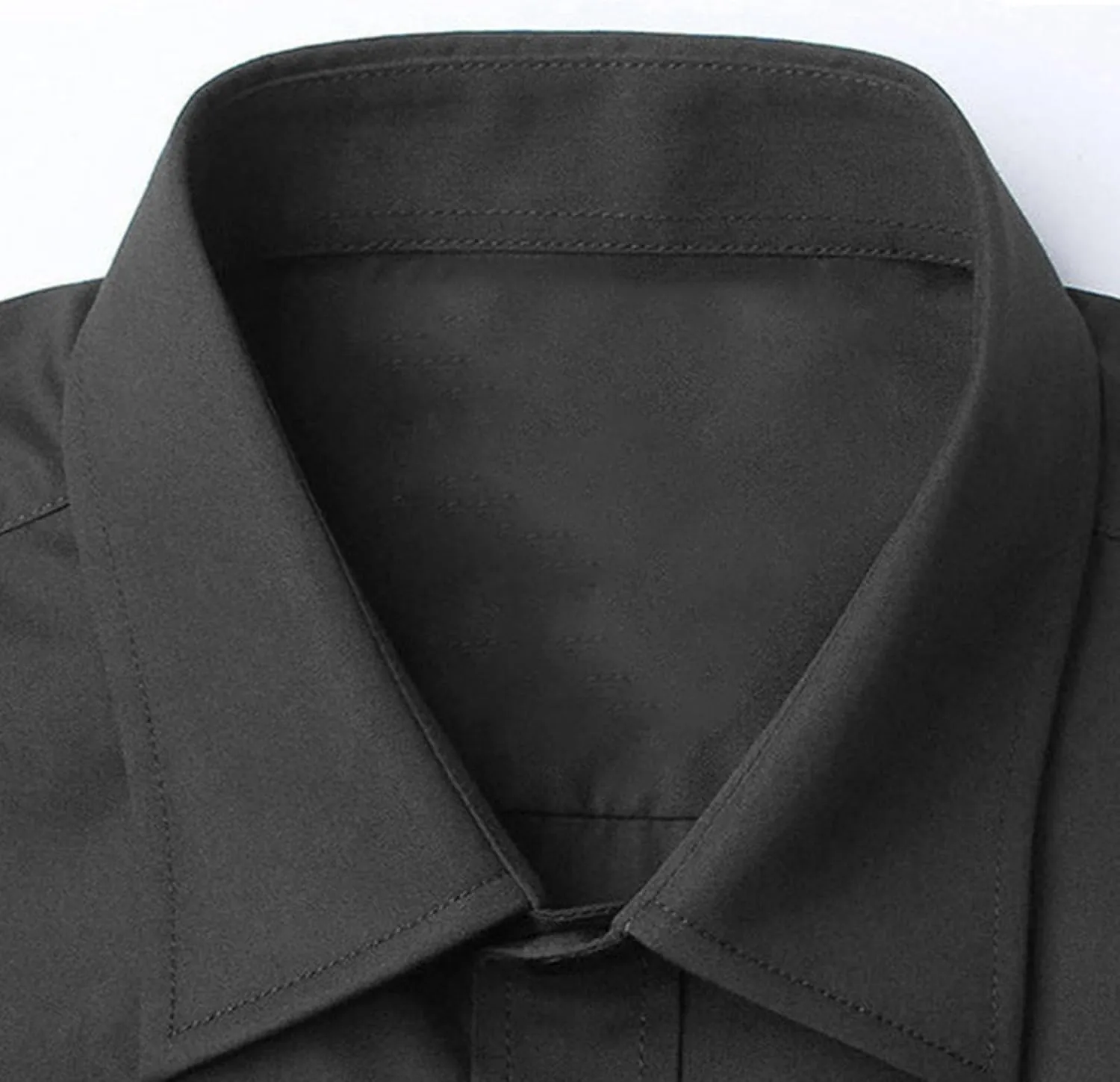 Men's Long Sleeve Button Down Shirts Solid Slim Fit Dress Shirt Casual Business Formal Shirts Wrinkle-Resistant Shirt