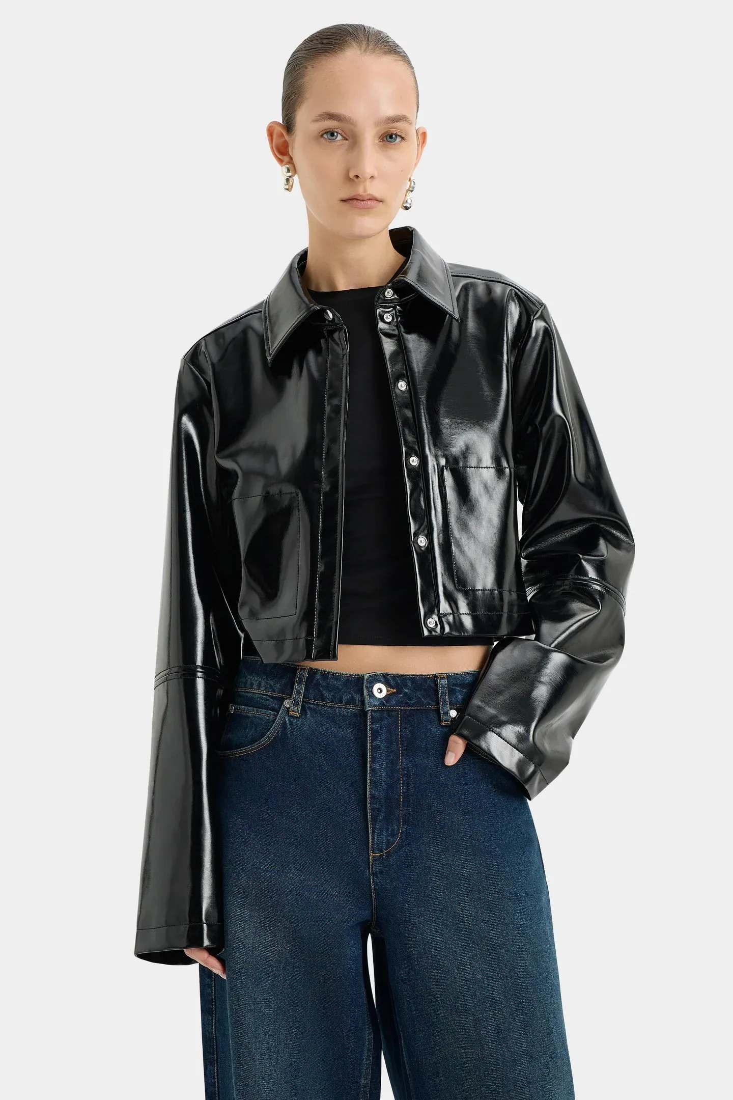 Midnight Crop Jacket - Black