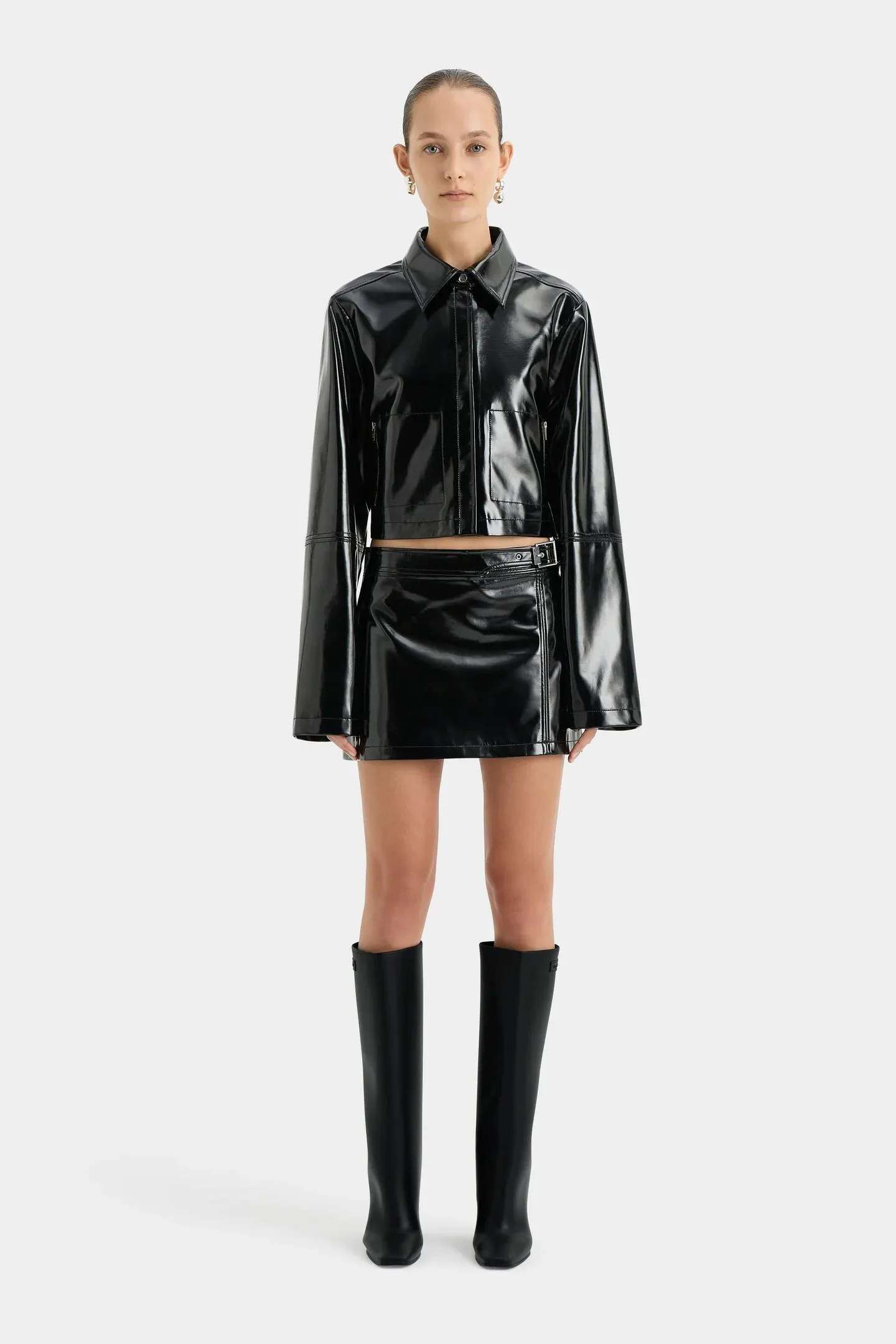 Midnight Crop Jacket - Black