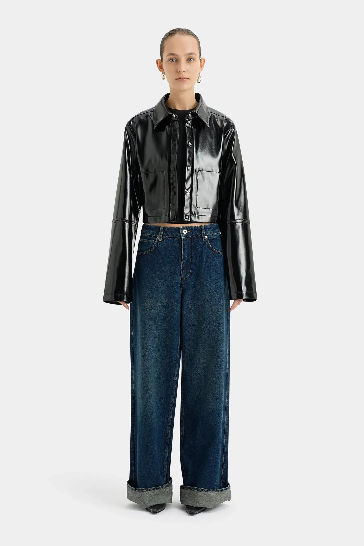 Midnight Crop Jacket - Black