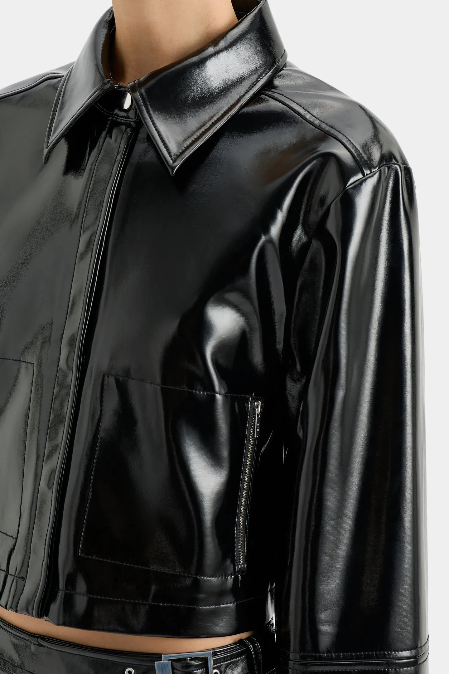 Midnight Crop Jacket - Black