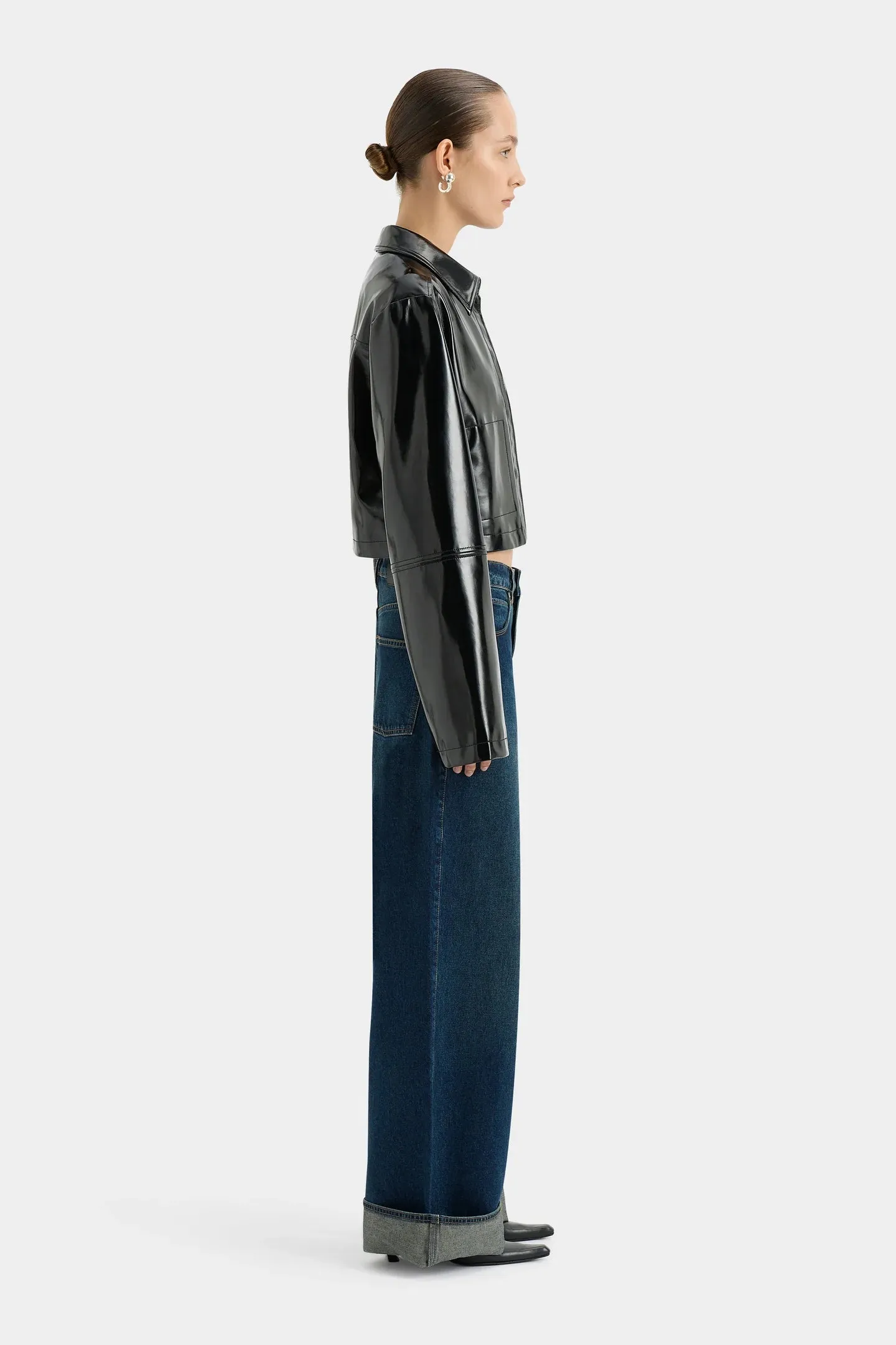 Midnight Crop Jacket - Black