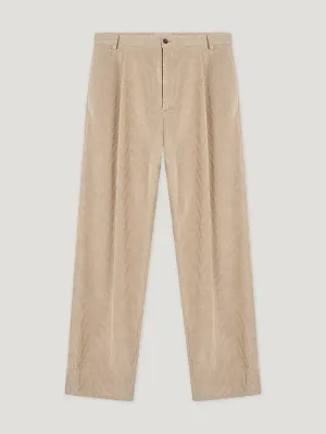Natural Cord Relaxed Tapered Trousers