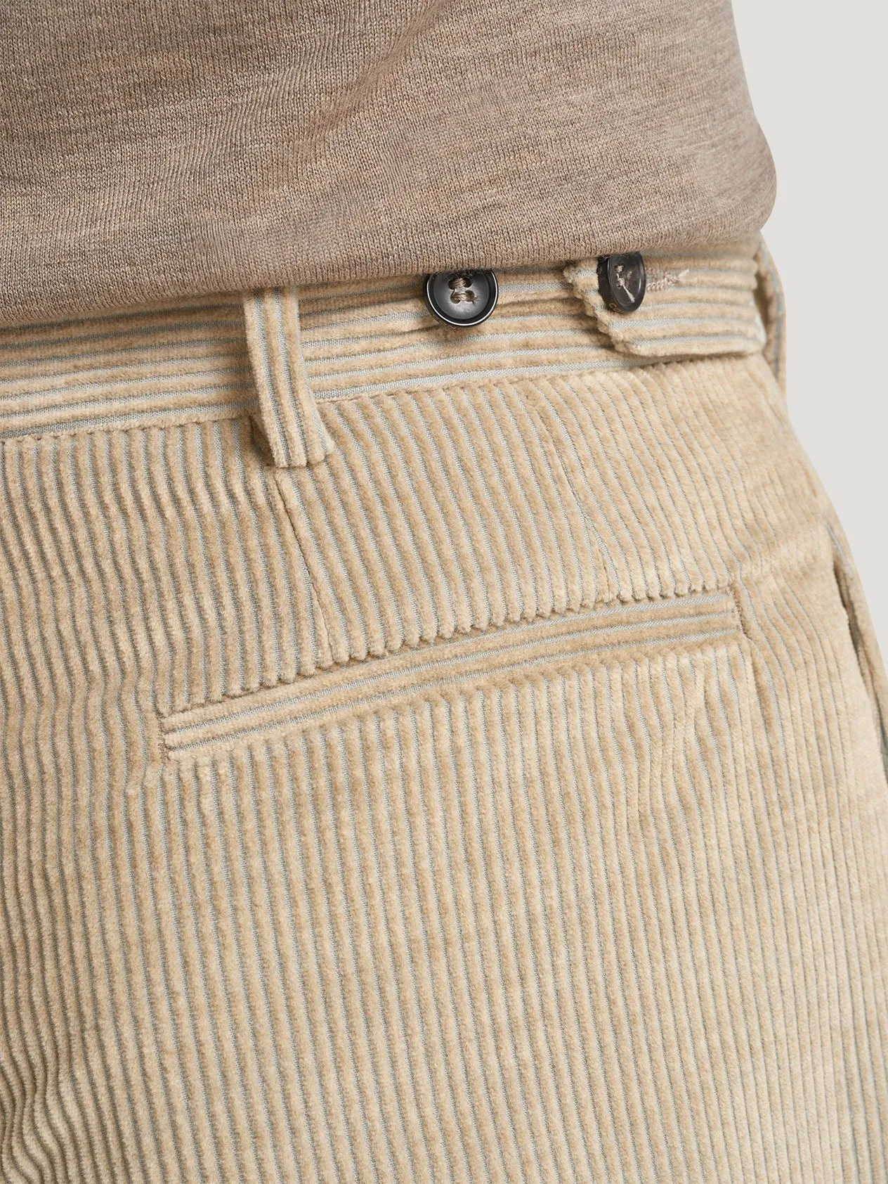 Natural Cord Relaxed Tapered Trousers